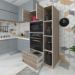 Fırın Dolabı Makbule Crd 180*90*56 Mutfak Çekmeceli Ayaklı Banyo Kiler Ofis