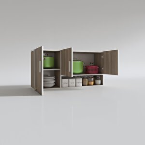 Hazır Mutfak Mirandus22 Crd 060*120*22 Mutfak Banyo Dolabı Kapaklı Raflı