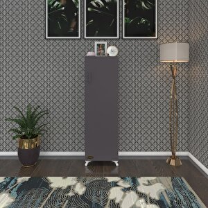 Kenzlife Mutfak Dolabı Mine 128*030*032 Gri Kapaklı Ayaklı Banyo Evrak Ofis Kitaplık Ayakkabılık Kiler