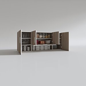 Hazır Mutfak Acus32 Crd 060*150*32 Mutfak Banyo Dolabı Kapaklı Raflı