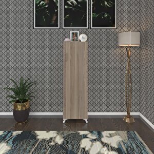 Kenzlife Mutfak Dolabı Mine 128*030*032 Crd Kapaklı Ayaklı Banyo Evrak Ofis Kitaplık Ayakkabılık Kiler