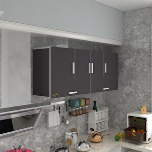Hazır Mutfak General Gri 060*150*32 Mutfak Banyo Dolabı Kapaklı Raflı