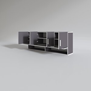 Hazır Mutfak General Gri 060*150*32 Mutfak Banyo Dolabı Kapaklı Raflı