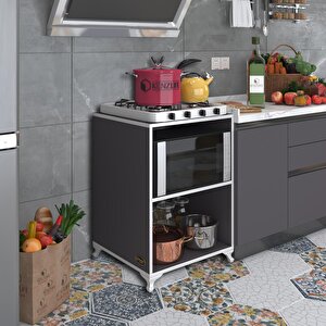 Ocak Dolabı Iclal Gri 85*60*57 Mutfak Klasik Setüstü Ocak Için Modül