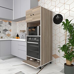 Fırın Dolabı Halide Crd 162*60*56 Mutfak Kapaklı Ayaklı Banyo Kiler Ofis