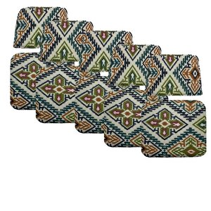 Knsz Minder Seti 5 Li Zng&mğr&uslu Kilim Desen Oturma Ve Sırt Tel Sandalyesi Minderi Bir Arada