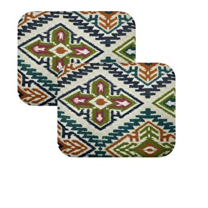 Knsz Oturma Minderi 2 Li Mazlum Kilim Desen Tel Sandalyesi Oturma Yeri Için