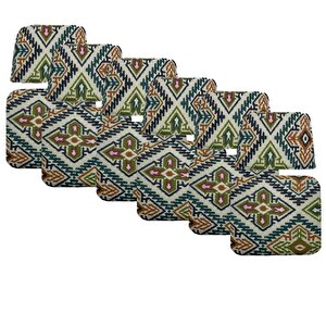Knsz Minder Seti 6 Lı Mazlum Kilim Desen Oturma Ve Sırt Tel Sandalyesi Minderi Bir Arada