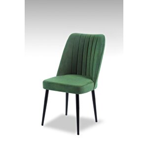 Vento Sandalye - Jerika Yeşil - Metal Siyah Ayak Yeşil