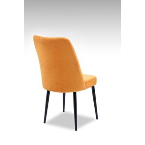 Vento Sandalye - Jerika Sarı - Metal Siyah Ayak Sarı