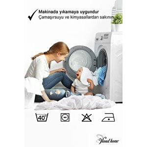 %100 Pamuk, Kapitone Yatak Koruyucu Çarşaf, Fitted Full Kenar, Elyaf Dolgulu, Tek Ve Çift Kişilik