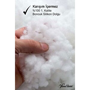 %100 Pamuk Antialerjik Bebek Yastık, Boncuk Silikon, Pamuklu Kılıf, 200gr