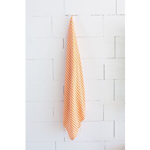 %100 Organik Pamuk, Zebra Desenli Siyah Peştemal, Banyo Ve Plaj Havlusu, 100x175cm