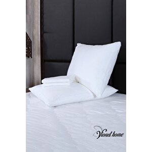 Pamuklu 50x70 Beyaz İç Astar, Fermuarlı Yastık Kılıfı, 5'li Yastık Şiltesi