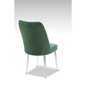 Vento Sandalye - Jerika Yeşil - Metal Krom Ayak Yeşil