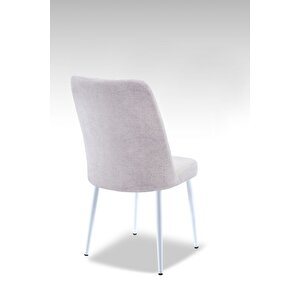 Vento Sandalye - Jerika Krem - Metal Beyaz Ayak Krem