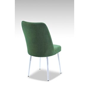 Vento Sandalye - Jerika Yeşil - Metal Beyaz Ayak Yeşil