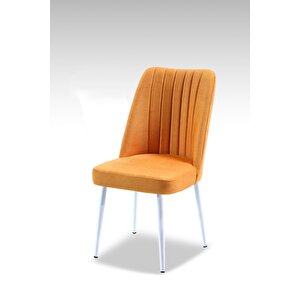 Vento Sandalye - Jerika Sarı - Metal Beyaz Ayak Sarı