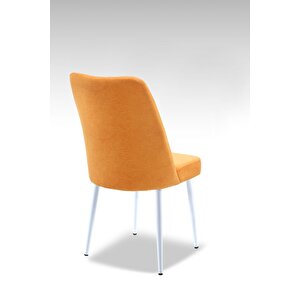 Vento Sandalye - Jerika Sarı - Metal Beyaz Ayak Sarı