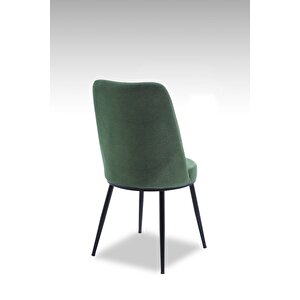 Gold Sandalye - Jerika Yeşil - Metal Siyah Ayak Yeşil
