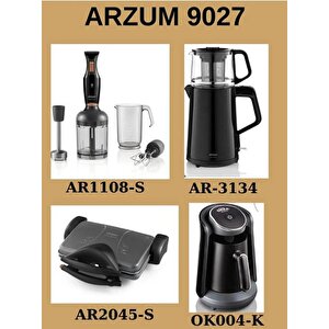 Arzum 9027 Pro Blackline Eco Set Siyah