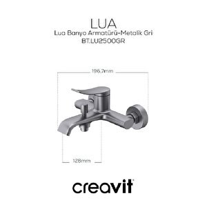 Lua LU2500GR Banyo Armatürü Metalik Gri