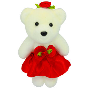 Minik Ayıcık Süs, 11cm X 6cm - Kırmızı - 1 Adet