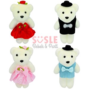 Minik Ayıcık Süs, 11cm X 6cm - Kırmızı - 1 Adet