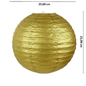 Kağıt Top Fener, 25,00 Cm - Altın