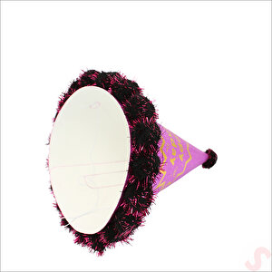 Ponponlu Happy Birthday Şapka, 20cm X 1 Adet - Pembe