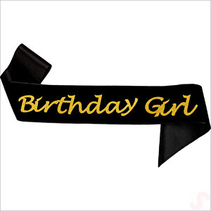 Birthday Girl Siyah Kuşak, 1,70 Mt - Altın