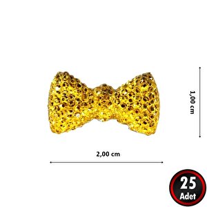 Polyester Papyon Fiyonk, 2,0 X 1,0 Cm - 25 Adet - Altin