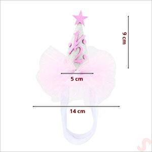 1/2 Yarım Yaş, Tüllü Bebek Bandana - Pembe