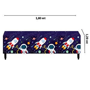 Kozmik Galaksi Uzay Temalı Masa Örtüsü - 120cm X 180cm