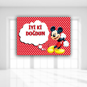 Mickey Mouse İyiki Doğdun Afiş - 70cm X 50cm
