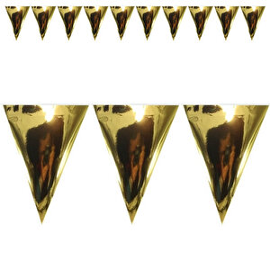 Üçgen Bayrak Flama, 2,10 Mt. Metalik Altın