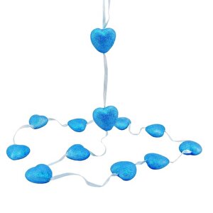 12' Li Sarkıt Kalp Süs - 160 Cm - Mavi