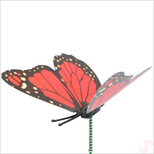 Bükülebilir Çubuklu Ve 3 Boyutlu Kelebek, 12 Adet - Kırmızı
