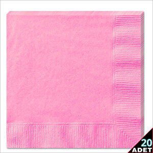 Peçete, Pembe - 30 X 30 Cm - 20 Adet