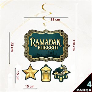 Ramadan Kareem Tavan Süsü - 130x33cm رمضان كريم ديكور السقف