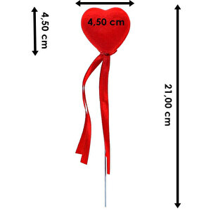 Kalp Çubuk, 21 Cm X 4,5 Cm - 1 Adet