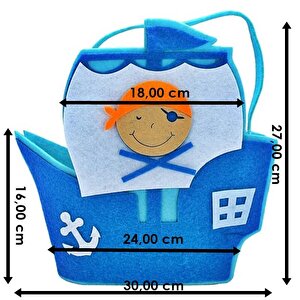 Keçe Korsan Sepet - 30,00 Cm.