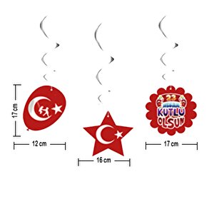 23 Nisan Kutlu Olsun 6'lı Tavan Süsü