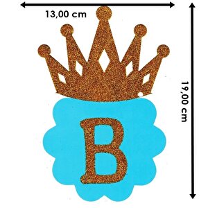 Happy Birtyday Banner - Simli - Mavi - 3,00 Mt