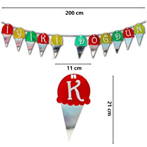 Külah Dondurma, İyiki Doğdun Metalik Karton Banner - 2 Mt