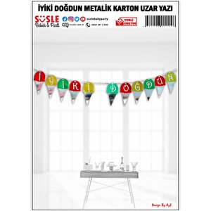Külah Dondurma, İyiki Doğdun Metalik Karton Banner - 2 Mt