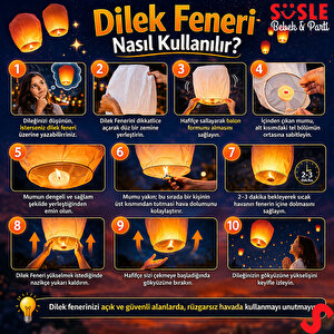 Dilek Feneri, Dilek Balonu Kırmızı - 3 Adet