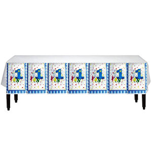 1 Yaş Parti Masa Örtüsü, 180 X 108 Cm, Mavi