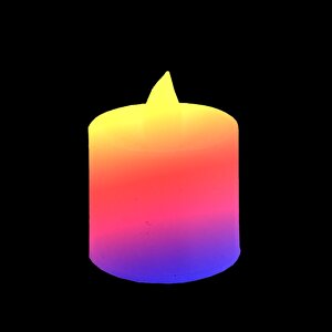 Pilli Tealight Pilli Led Mum, 3,60 Cm X 3,20 Cm - Renk Değiştiren Işık