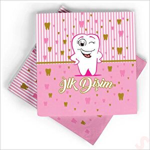 İlk Dişim Peçete 33cm X 33cm, 20 Adet - Pembe